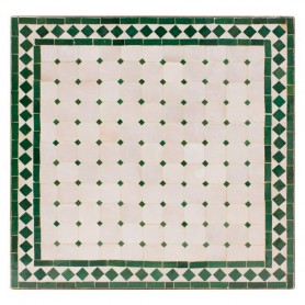 Mesa mosaico blanco-verde 70x70 cm