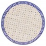 Mesa mosaico 120cm blanco-azul