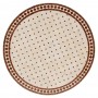 Mesa mosaico blanco-rojo 100 cm - Imagen 2