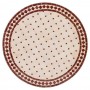Mesa mosaico blanco-rojo 80cm - Imagen 2