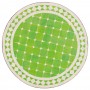 Mesa mosaico 60cm verde-blanco