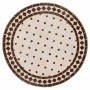 Mesa mosaico blanco-marrón 60 cm - Imagen 2