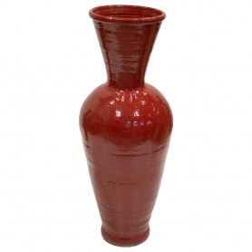 Jarrón de cerámica rojo