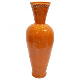 Jarrón grande cerámica naranja