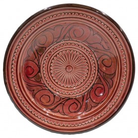 Plato cerámica rojo 22cm