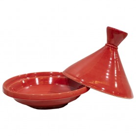Tajine cerámica artesanal rojo 30cm