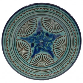 Plato cerámica azul 22cm