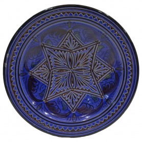 Plato cerámica azul 25cm