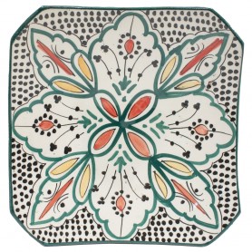 Plato cerámica cuadrado 22cm