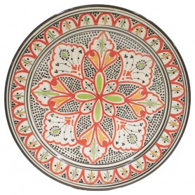 Plato cerámica rojo 40cm