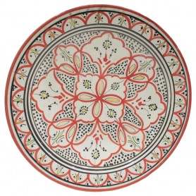 Plato cerámica rojo 40cm