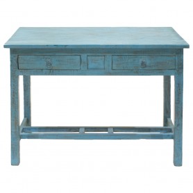 Mesa de escritorio vintage azul
