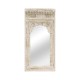 Espejo blanco grande tallado - Imagen 2