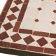 Mesa mosaico blanco-rojo 70x70 cm - Imagen 3