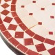 Mesa mosaico blanco-rojo 50cm - Imagen 2