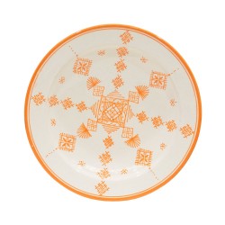 Plato cerámica naranja