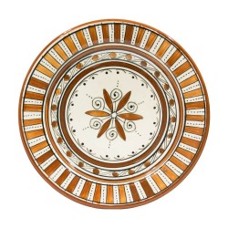 Plato cerámica marrón