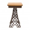Mesa auxiliar Eiffel de madera y metal