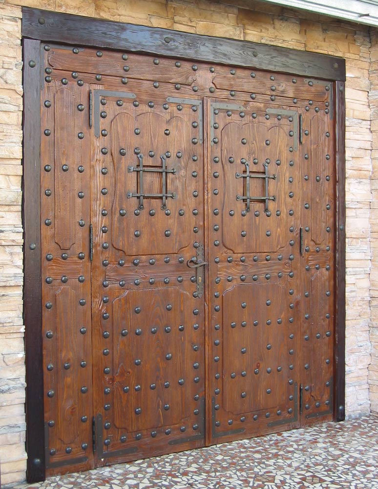 Puerta madera rústica